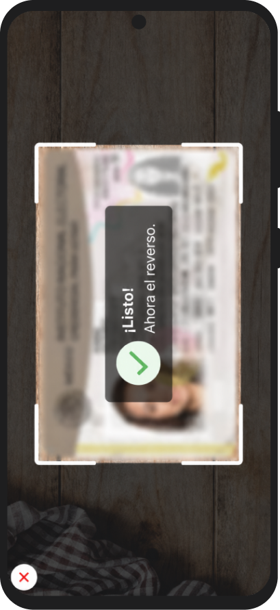 ID document capture screen on Android