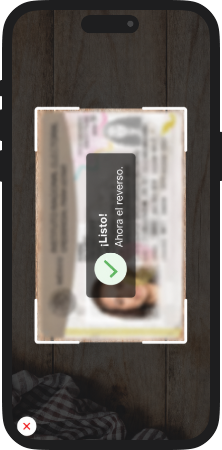 ID document capture screen on iPhone