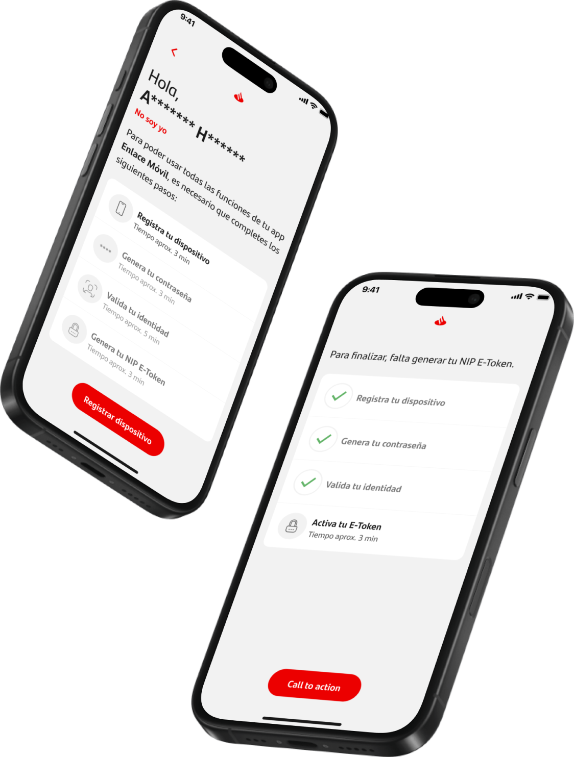 Onboarding checklist screens on device mockups